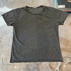 6397 Heathered Gray Rolled Hem Tshirt Size Small